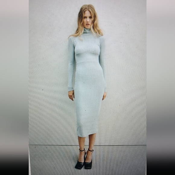 Zara | Ribbed Midi Dress - Picture 3 of 5